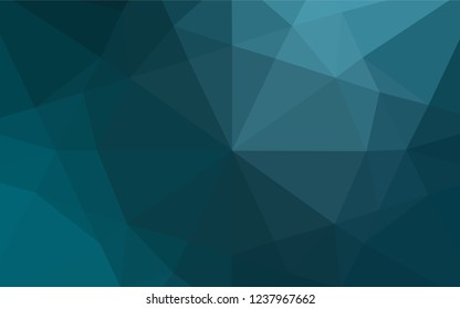 Dark BLUE vector polygon abstract backdrop. Modern geometrical abstract illustration with gradient. The elegant pattern can be used as part of a brand book.