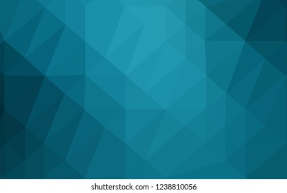 Dark BLUE vector polygon abstract background. Shining illustration, which consist of triangles. Elegant pattern for a brand book.