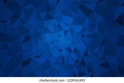 Dark BLUE vector polygon abstract background. Shining colorful illustration with triangles. New template for your brand book.
