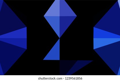 Dark BLUE vector polygon abstract layout. An elegant bright illustration with gradient. A completely new template for your business design.