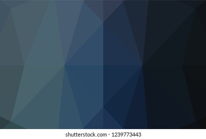 Dark BLUE vector polygon abstract layout. A sample with polygonal shapes. Brand new design for your business.