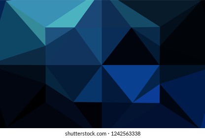 Dark BLUE vector polygon abstract background. A vague abstract illustration with gradient. The elegant pattern can be used as part of a brand book.
