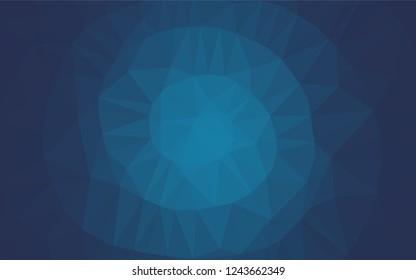 Dark BLUE vector polygon abstract background. A vague abstract illustration with gradient. Brand new design for your business.