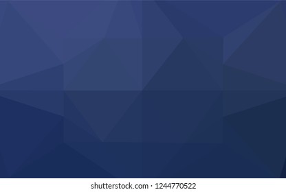 Dark BLUE vector polygon abstract background. A vague abstract illustration with gradient. The polygonal design can be used for your web site.