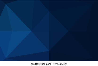 Dark BLUE vector polygon abstract backdrop. Brand new colored illustration in blurry style with gradient. The completely new template can be used for your brand book.