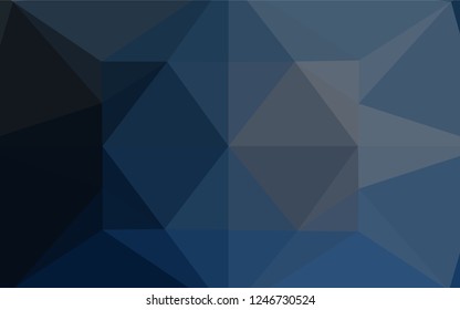 Dark BLUE vector polygon abstract backdrop. Colorful abstract illustration with gradient. The completely new template can be used for your brand book.