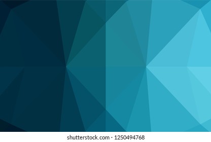 Dark BLUE vector polygon abstract layout. A completely new color illustration in a vague style. Brand new style for your business design.