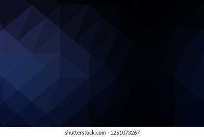 Dark BLUE vector polygon abstract background. A vague abstract illustration with gradient. Completely new template for your business design.