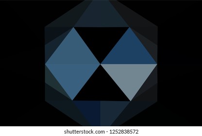 Dark BLUE vector polygon abstract layout. Shining colored illustration in a Brand new style. The template can be used as a background for cell phones.