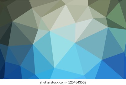 Dark BLUE vector polygon abstract background. Modern abstract illustration with triangles. New template for your brand book.