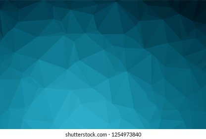 Dark BLUE vector polygon abstract backdrop. Colorful abstract illustration with gradient. The textured pattern can be used for background.