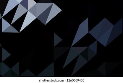 Dark BLUE vector polygon abstract layout. Geometric illustration in Origami style with gradient. Completely new design for your business.