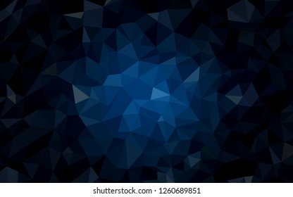 Dark BLUE vector polygon abstract backdrop. Colorful illustration in polygonal style with gradient. Textured pattern for your backgrounds.