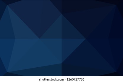 Dark BLUE vector polygon abstract backdrop. A completely new color illustration in a vague style. The completely new template can be used for your brand book.