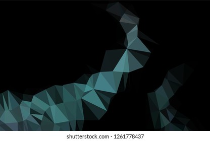 Dark BLUE vector polygon abstract layout. A sample with polygonal shapes. The textured pattern can be used for background.