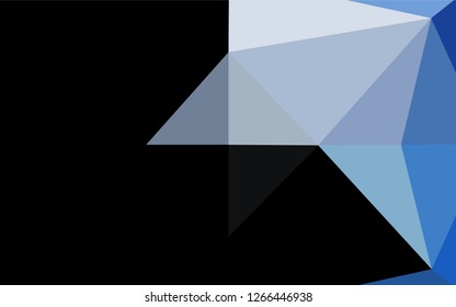 Dark BLUE vector polygon abstract backdrop. Glitter abstract illustration with an elegant design. The template can be used as a background for cell phones.