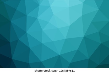 Dark BLUE vector polygon abstract backdrop. Colorful abstract illustration with gradient. Brand new style for your business design.