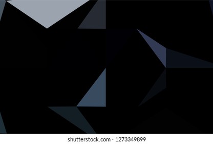 Dark BLUE vector polygon abstract background. Creative geometric illustration in Origami style with gradient. A completely new template for your business design.