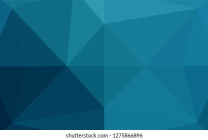 Dark BLUE vector polygon abstract background. Colorful illustration in abstract style with gradient. The polygonal design can be used for your web site.
