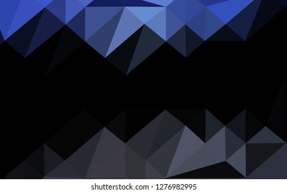 Dark BLUE vector polygon abstract background. Colorful abstract illustration with gradient. Elegant pattern for a brand book.