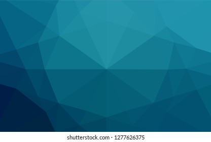 Dark BLUE vector polygon abstract layout. Shining illustration, which consist of triangles. A completely new template for your business design.
