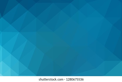 Dark BLUE vector polygon abstract backdrop. Colorful illustration in abstract style with gradient. Template for your brand book.