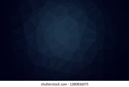 Dark BLUE vector polygon abstract background. Shining illustration, which consist of triangles. Template for a cell phone background.