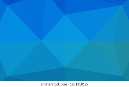 Dark BLUE vector polygon abstract backdrop. Modern geometrical abstract illustration with gradient. The best triangular design for your business.