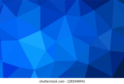 Dark BLUE vector polygon abstract layout. Colorful abstract illustration with triangles. Polygonal design for your web site.