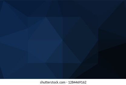 Dark BLUE vector polygon abstract background. A completely new color illustration in a vague style. The textured pattern can be used for background.