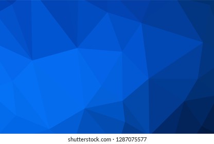 Dark BLUE vector polygon abstract background. Colorful illustration in abstract style with triangles. Pattern for a brand book's backdrop.