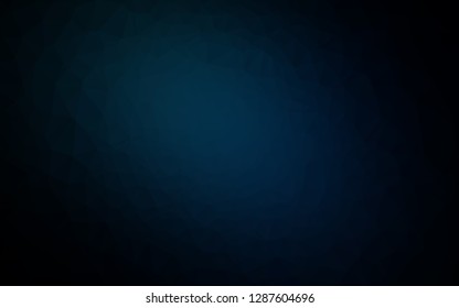 Dark BLUE vector polygon abstract backdrop. A completely new color illustration in a vague style. Polygonal design for your web site.