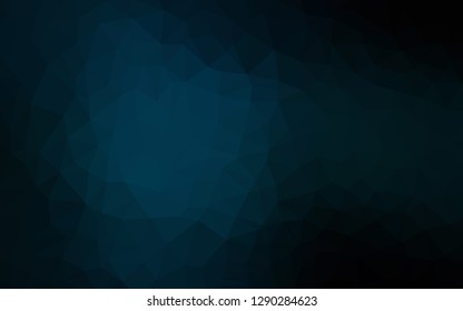 Dark BLUE vector polygon abstract background. Modern abstract illustration with triangles. Polygonal design for your web site.