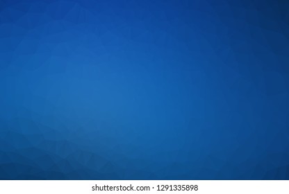 Dark BLUE vector polygon abstract backdrop. Triangular geometric sample with gradient.  Brand new style for your business design.