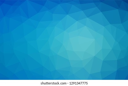 Dark BLUE vector polygon abstract layout. A sample with polygonal shapes. A completely new design for your business.