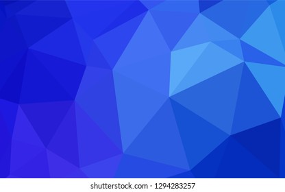Dark BLUE vector polygon abstract layout. Glitter abstract illustration with an elegant triangles. New template for your brand book.