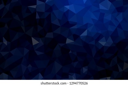Dark BLUE vector polygon abstract background. Polygonal abstract illustration with gradient. Brand new design for your business.