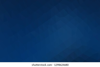 Dark BLUE vector polygon abstract background. A sample with polygonal shapes. Brand new design for your business.