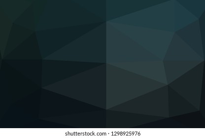 Dark BLUE vector polygon abstract background. A sample with polygonal shapes. Template for your brand book.