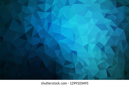 Dark BLUE vector polygon abstract background. Elegant bright polygonal illustration with gradient. Completely new template for your banner.