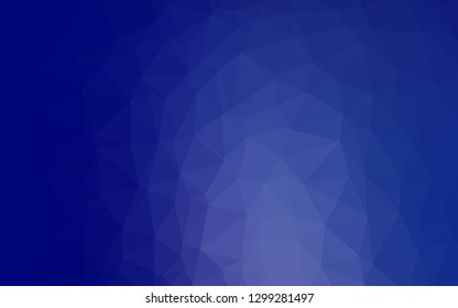Dark BLUE vector polygon abstract layout. Triangular geometric sample with gradient.  Triangular pattern for your business design.