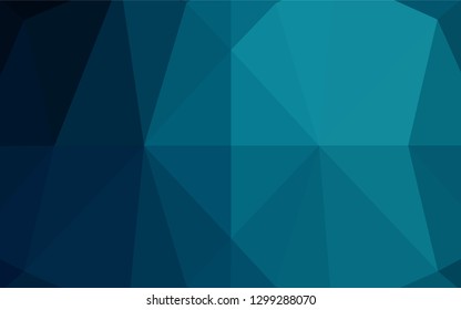 Dark BLUE vector polygon abstract layout. Glitter abstract illustration with an elegant design. The polygonal design can be used for your web site.