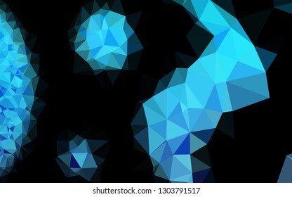 Dark BLUE vector polygon abstract layout. Shining colored illustration in a Brand new style. Template for a cell phone background.