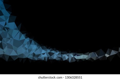 Dark BLUE vector polygon abstract backdrop. Creative illustration in halftone style with gradient. Textured pattern for background.