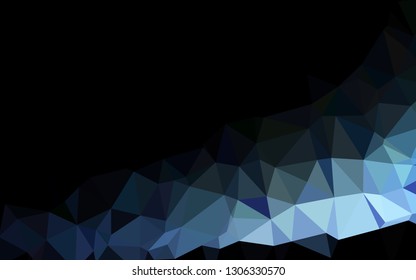 Dark BLUE vector polygon abstract layout. A vague abstract illustration with gradient. Textured pattern for background.