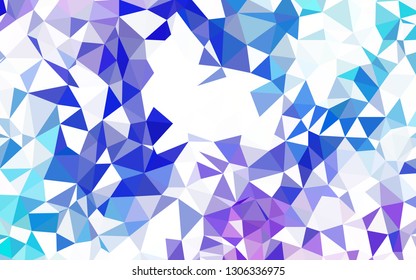 Dark BLUE vector polygon abstract layout. A completely new color illustration in a polygonal style. Completely new template for your banner.