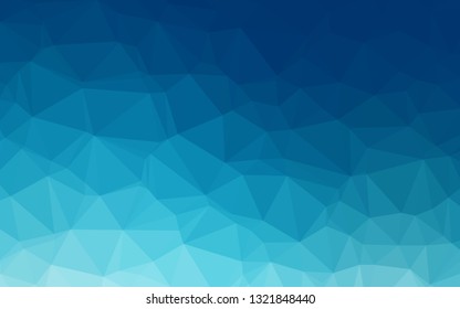Dark BLUE vector polygon abstract layout. Colorful illustration in Origami style with gradient.  Brand new design for your business.