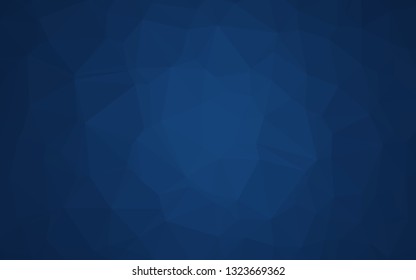 Dark BLUE vector polygon abstract background. Creative illustration in halftone style with gradient. Template for a cell phone background.