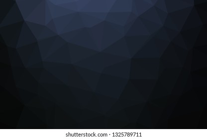 Dark BLUE vector polygon abstract backdrop. A vague abstract illustration with gradient. Elegant pattern for a brand book.