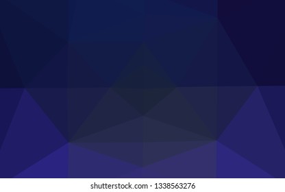 Dark BLUE vector polygon abstract layout. Shining colored illustration in a Brand new style. New texture for your design.
